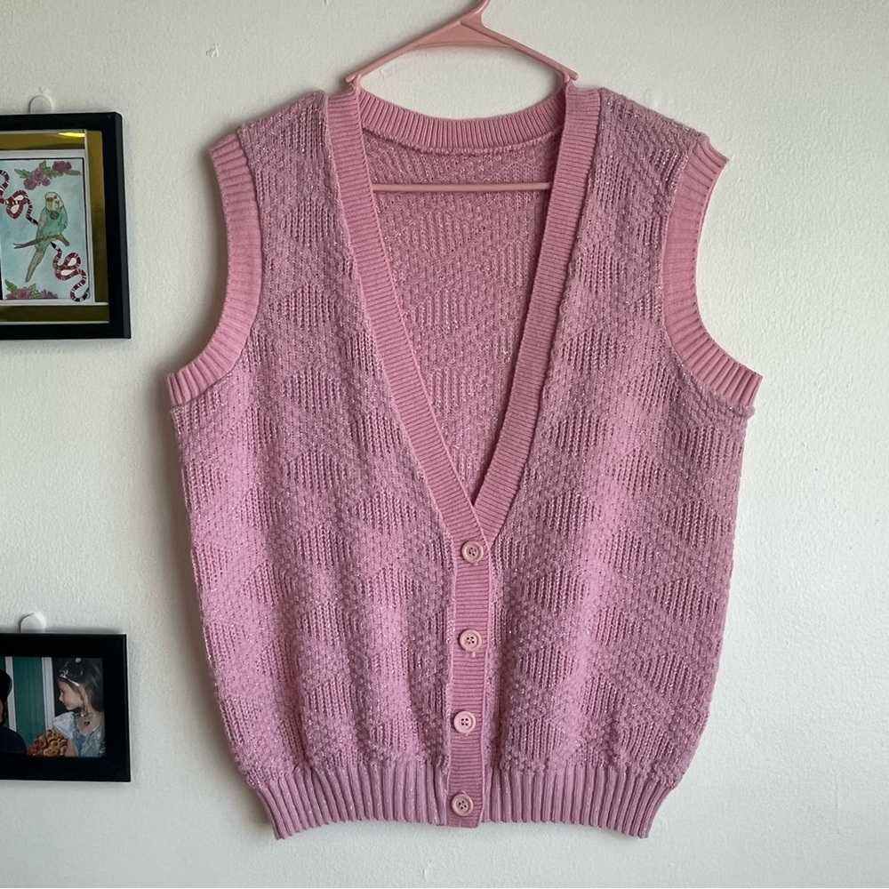 Pink Sparkly Sweatervest